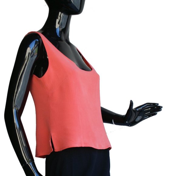 Thom Smith Orange Silk Cami/Tank Top Size 10 - Picture 2 of 7